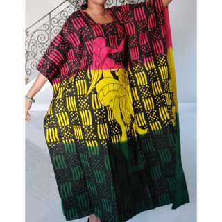 Rasta Tribal Kaftan Dress Moo Moo