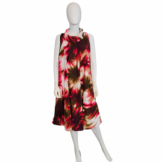 Ankara Print Turtle Neck Midi Dress - Made In Kenya