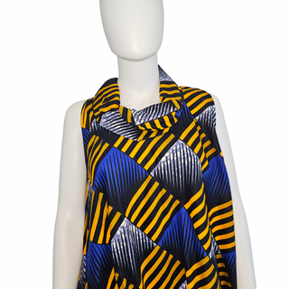 Ankara Print Turtle Neck Midi Dress