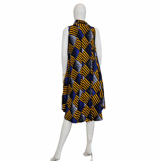 Ankara Print Turtle Neck Midi Dress - Made In Kenya