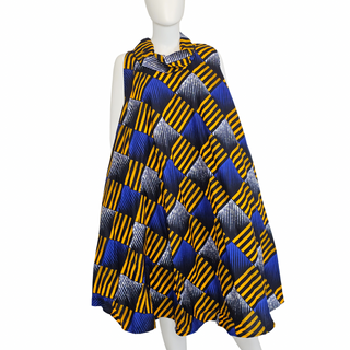Ankara Print Turtle Neck Midi Dress - Made In Kenya