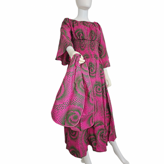 Smocked Ankara Maxi Dress