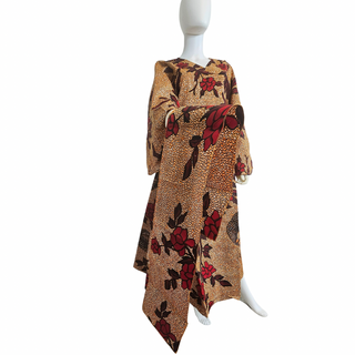 Ankara Wrap Maxi Dress with Pocketbook