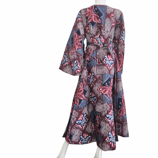 Ankara Wrap Maxi Dress with Pocketbook