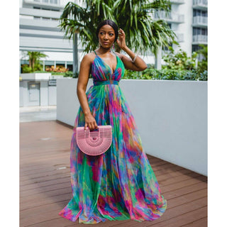 Safari Breeze Spaghetti Sundress