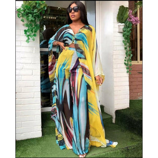 LONG Summer African Chiffon Kimono Kaftan