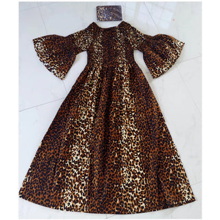 African Print Mother Dress / Girl Skirt Matching Set