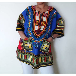 Dashiki Traditional Printed Tops 100% cotton - Unisex