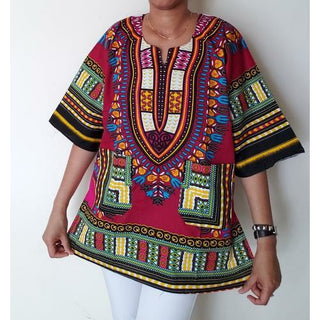 Dashiki Traditional Printed Tops 100% cotton - Unisex