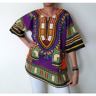 Dashiki Traditional Printed Tops 100% cotton - Unisex