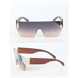 Flat Top Square Oversized Fashion Sunglasses - Black or Brown