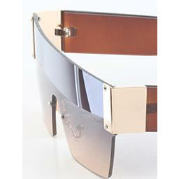 Flat Top Square Oversized Fashion Sunglasses - Black or Brown