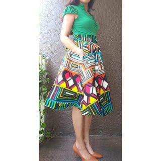 Mid Length Middi Maxi Skirt- Multi Color