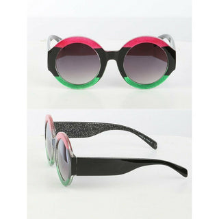 XXL Oversized Round Fashion Translucent Glittery Frame Glasses