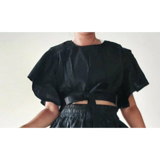 Tie up Crop Top/ Maxi Skirt Set Wax Cotton - 2 Piece Set