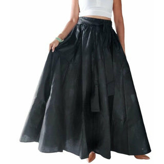 Tie up Crop Top/ Maxi Skirt Set Wax Cotton - 2 Piece Set