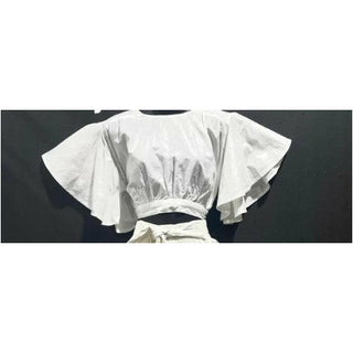 Tie up Crop Top/ Maxi Skirt Set Wax Cotton - 2 Piece Set