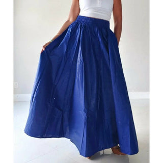 Tie up Crop Top/ Maxi Skirt Set Wax Cotton - 2 Piece Set