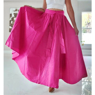 Tie up Crop Top/ Maxi Skirt Set Wax Cotton - 2 Piece Set