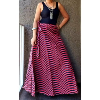 Ethnic African Print Wrap Maxi Skirt Free size