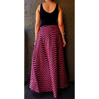 Ethnic African Print Wrap Maxi Skirt Free size