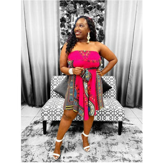 African Dashiki Print Midi Smocked Stretch Dress /Skirt/Multiple colors