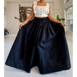 Wrap Blouse Top With Maxi Skirt / One Size Fits up to 3XL