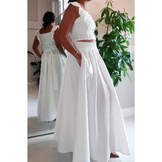 Wrap Blouse Top With Maxi Skirt / One Size Fits up to 3XL