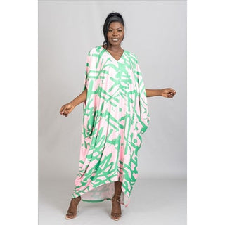 African Ethnic Tribal Long Kaftan Caftan Loungewear Robe Duster Dress