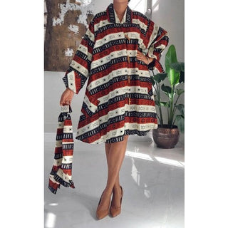 Tunic Midi Dress / One Size Fits M - 2XL