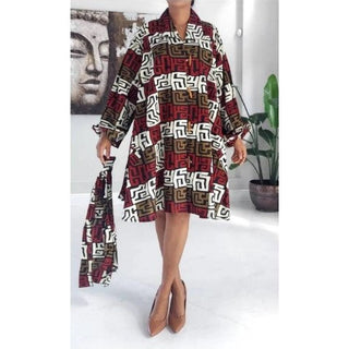 Tunic Midi Dress / One Size Fits M - 2XL