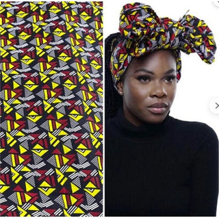 Various - African Print Ankara Headwrap Turban with matching Face Mask - Multiple Color Selections