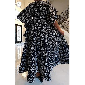 Wrap Blouse Top With Maxi Skirt / One Size Fits up to 3XL