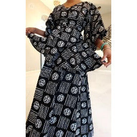 Wrap Blouse Top With Maxi Skirt / One Size Fits up to 3XL