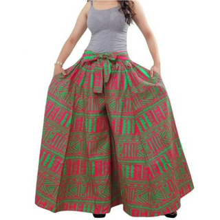 Ankara Style Palazzo Wide Leg Pants and Headwrap Set