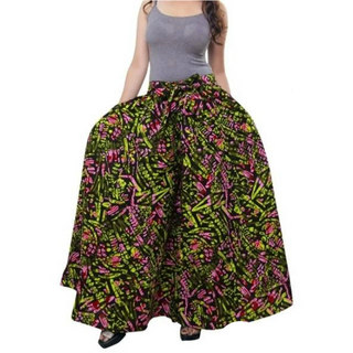 Ankara Style Palazzo Wide Leg Pants and Headwrap Set