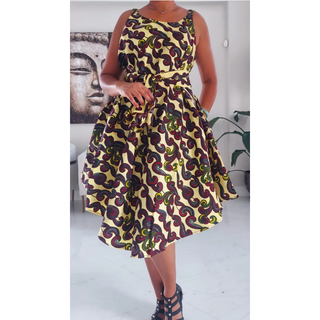 Ethnic African Print Umbrella Beach Dress Long Kaftan Loungewear Duster