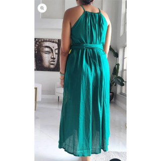 Summer Spaghetti Strap Maxi Bubble Beach Evening Spring Party Dress