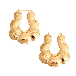 Throwback Gold Bubble Teardrop Hoops