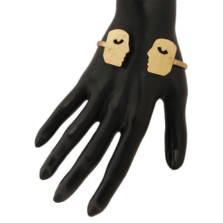 Gold Brass Face Cuff