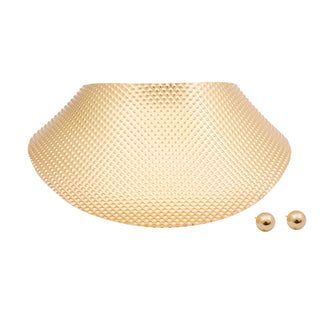Gold Diamond Texture Metal Wide Armor Choker Set