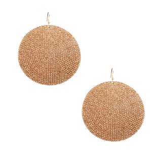 Topaz Rhinestone Circle Earrings