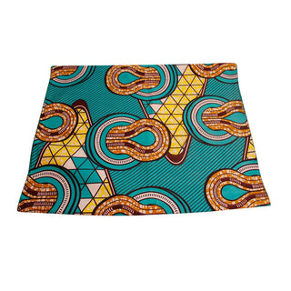 Teal African Ankara Wax Headscarves Headwrap Scarf Turban