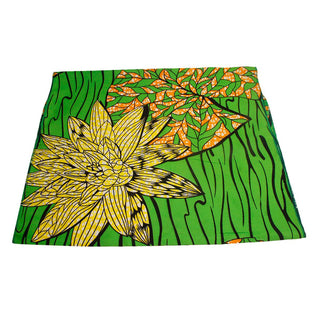 Green African Ankara Wax Headscarves Headwrap Scarf Turban