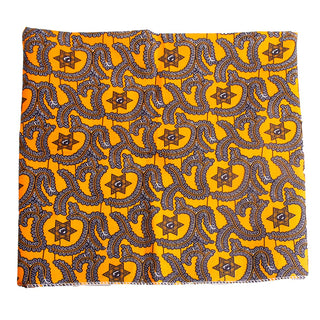 Orange African Ankara Wax Headscarves Headwrap Scarf Turban