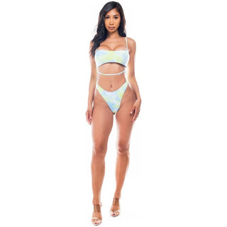 TIE DYE CUTOUT ONE PIECE