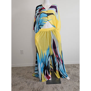 LONG Summer African Chiffon Kimono Kaftan