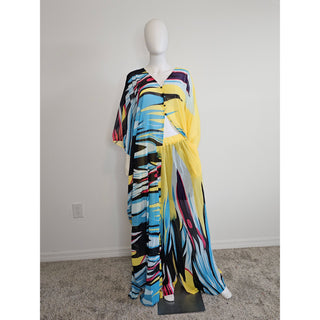 LONG Summer African Chiffon Kimono Kaftan