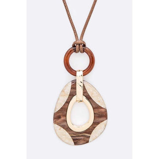 Mix Tone Large Resin Pendant Necklace Set