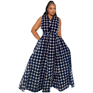 African Print Ankara Infinity Skirt with Pocket and Headwrap/Sash